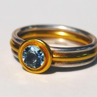 Gold - Silber - Aquamarin